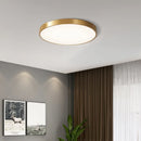 LED-Deckenleuchte Minimalistisch mit Fernbedienung in Gold-Messing
