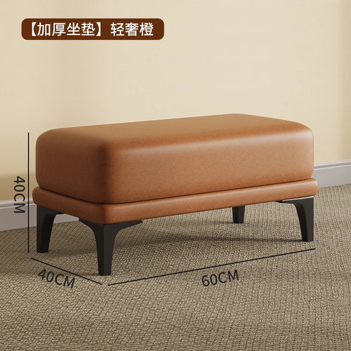 tabouret en velours moderne nordique pouf unique et peu encombrant