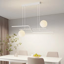 lustre led moderne avec ampoules et abat-jour suspendus