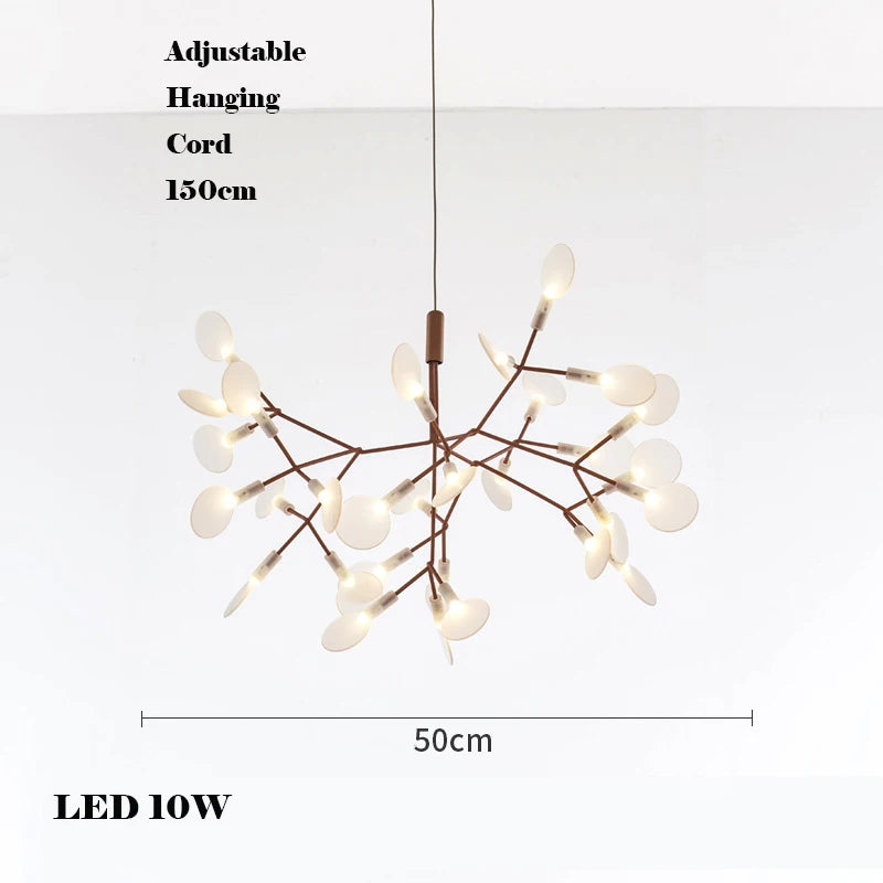 lustre LED créatif en acier inoxydable et acrylique pour décoration intérieure - vue 9 sur 18