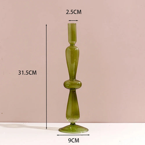 bougeoir en verre européen pour décoration et mariage