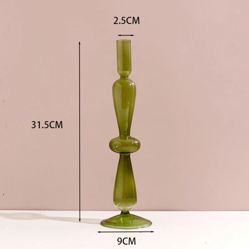 bougeoir en verre européen pour décoration et mariage - vue 21 sur 30