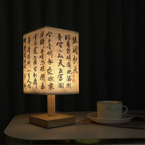 Dekorative quadratische LED-Tischlampe mit Dimmer und USB-Anschluss - vue 3 sur 9