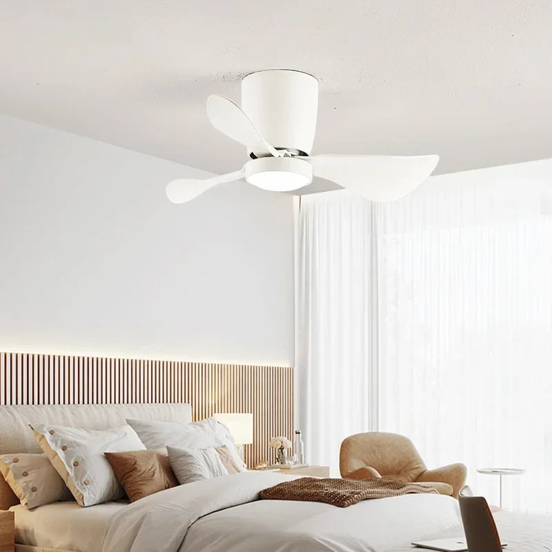 plafonnier ventilateur à conversion de fréquence style nordique simple - vue 4 sur 19