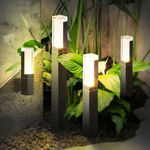 LED-Außenleuchte mit Bewegungsmelder und Erdspieß aus Aluminium - vue 2 sur 16