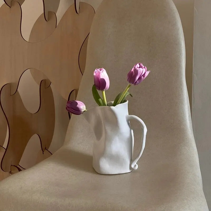 vase en céramique nordique pour décoration florale artisanale - vue 5 sur 8