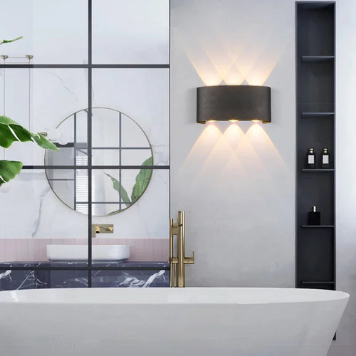 applique murale led extérieur étanche aluminium haut bas zbw0010