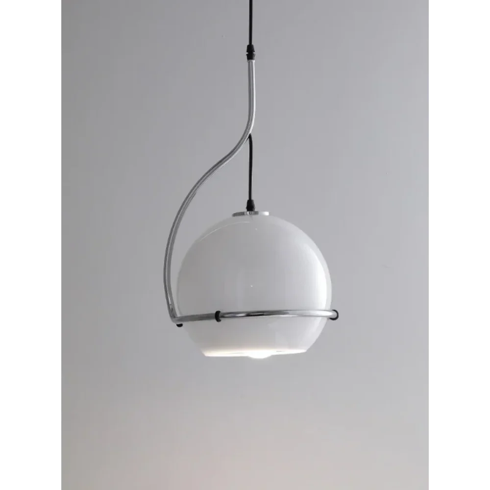 lustre boule de verre nordique style rétro pour restaurants et cafés - vue 6 sur 8