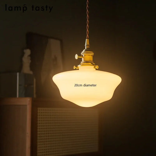 LED-Pendelleuchte aus milchweißem Glas - vue 9 sur 30