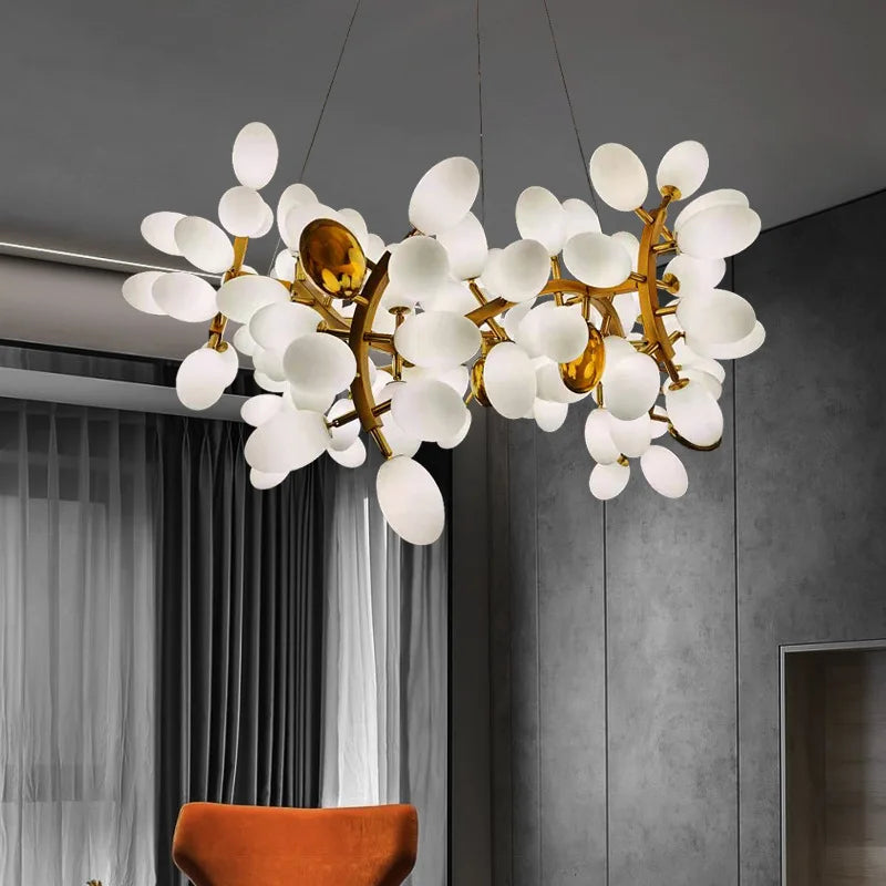 Modern Designer Dining Room Led Chandelier Living Room Grape Chandelier Bedroom Home Decor Hotel, Meeting Room Gloss Chandelier - vue 5 sur 15
