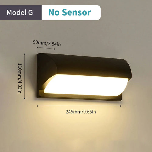 LED-Außenwandleuchte mit automatischem Bewegungssensor