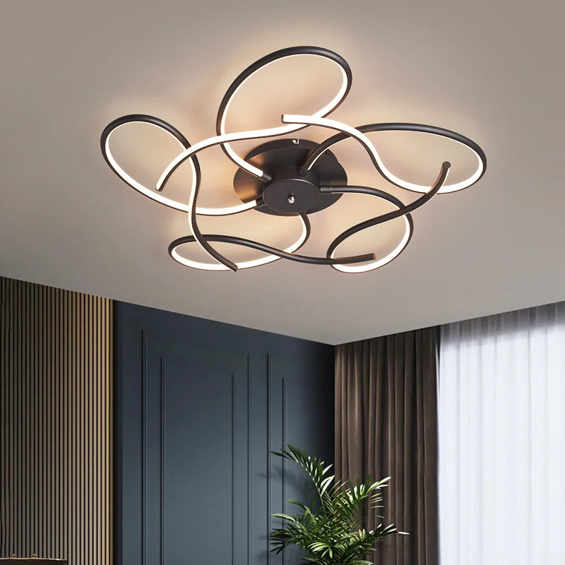 Gleam Modern LED Chandelier For Home Living Room Decoration, Bedroom Home Decoration, Ceiling Chandelier For Smart Home - vue 4 sur 10