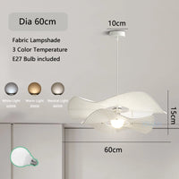 Nordischer Kronleuchter mit Stoffschirm und LED für den Innenbereich