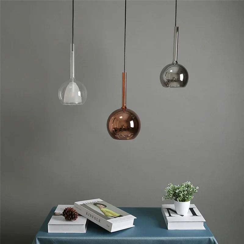 suspension en verre design nordique moderne pour éclairage décoratif - vue 4 sur 17