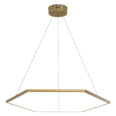 Luxuriöser geometrischer Kronleuchter in Gold mit LED