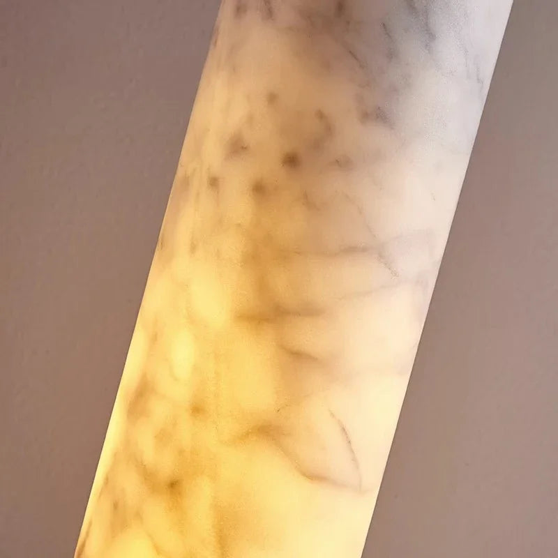lustre wabi-sabi en marbre naturel pour hôtel design - vue 6 sur 10