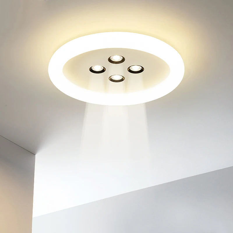 lampe de salon nordique led ronde simple et moderne - vue 5 sur 9