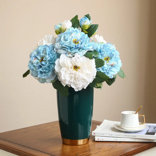 grandes fleurs artificielles de pivoine pour décoration élégante
