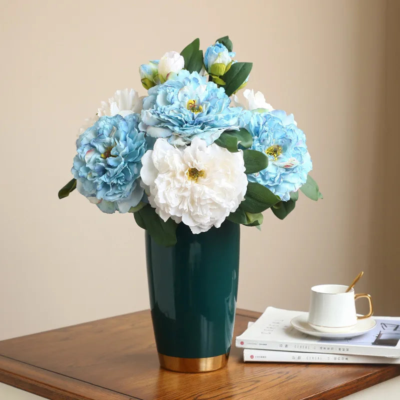 grandes fleurs artificielles de pivoine pour décoration élégante - vue 4 sur 12
