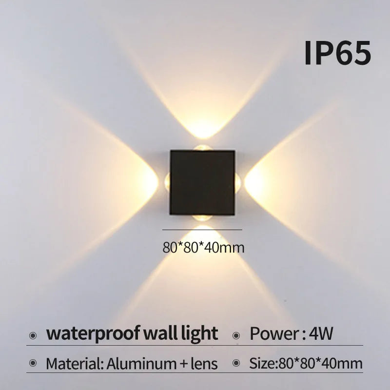 Moderne LED-Wandleuchte für Innen und Außen - vue 12 sur 12