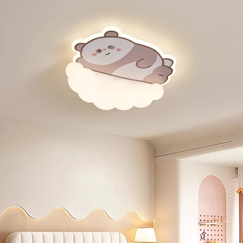 Plafonnier mignon pour chambre d'enfant chiot chat panda moderne