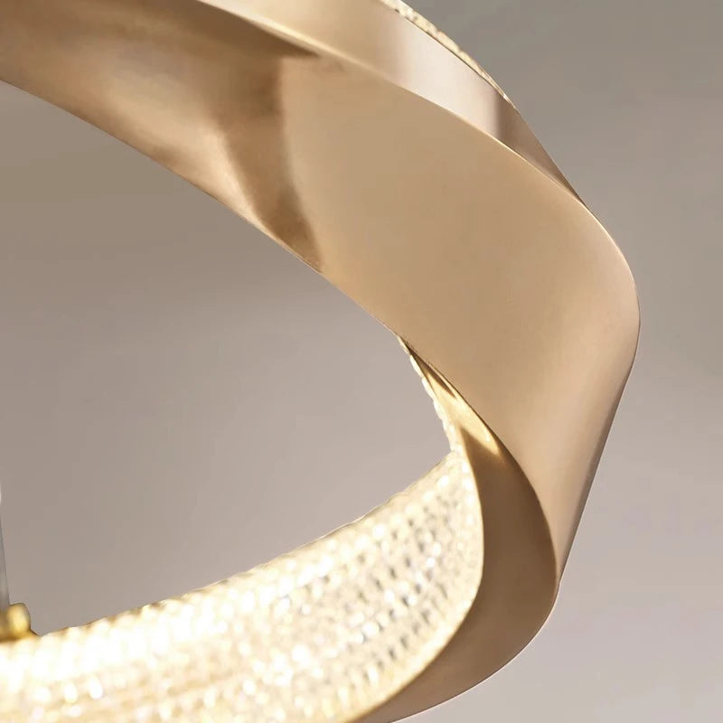 Lustre led cristal design moderne