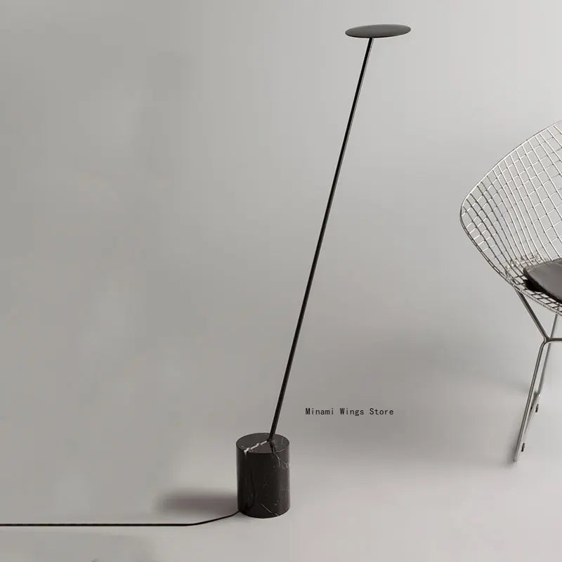 Lampadaire moderne fer marbre nordique - vue 4 sur 8