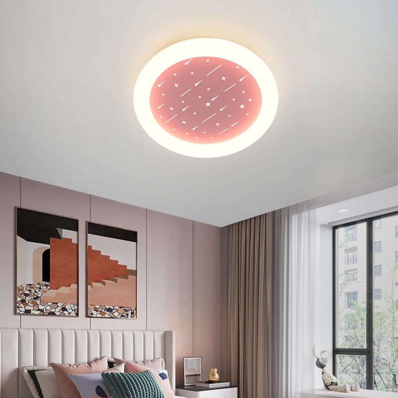 lustre led moderne pour enfants effet pluie de météores 2022 - vue 4 sur 12
