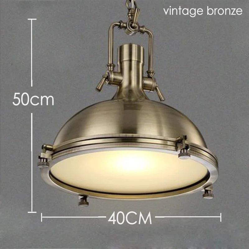 Retro-Pendelleuchte aus Metall für industrielle Wohnraumdekoration