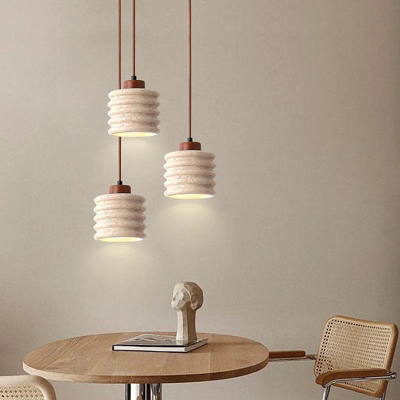 suspension en pierre wabi-sabi pour décoration intérieure design - vue 4 sur 8