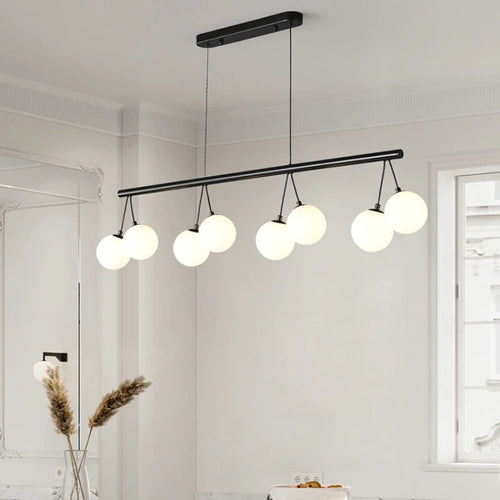 Moderner LED-Kronleuchter aus Glas für die Innendekoration - vue 5 sur 9