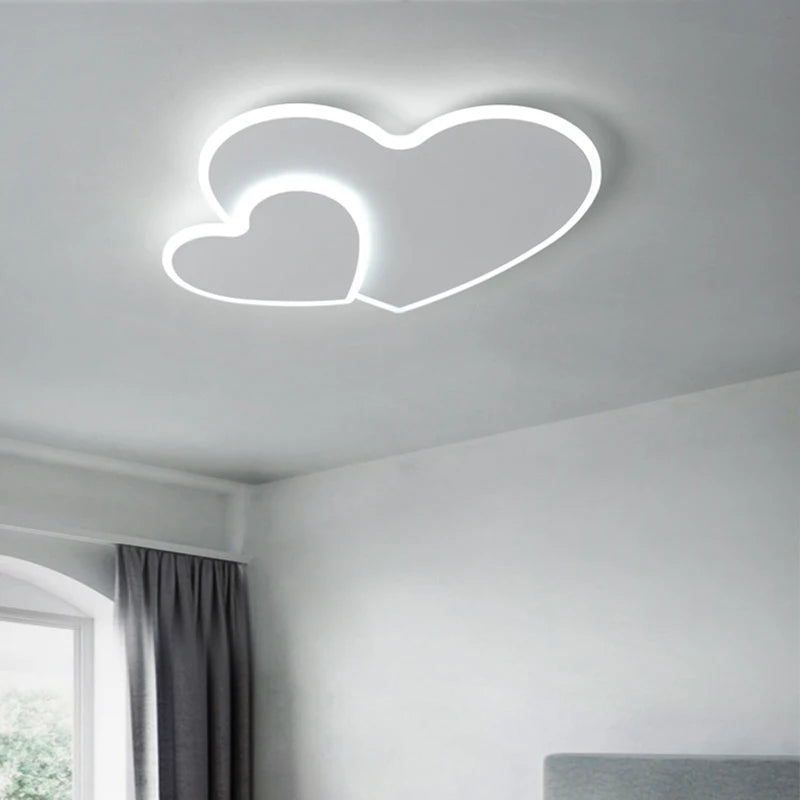 lustre led moderne nuage amour décoratif pour enfant - vue 5 sur 9