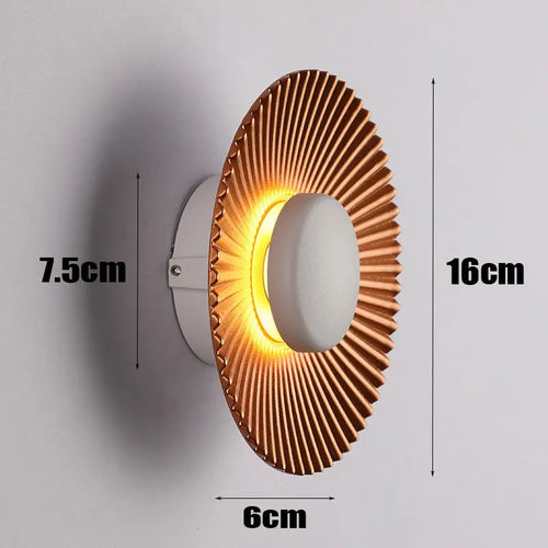 Moderne LED-Wandleuchte in Scheibenform für die Innendekoration - vue 10 sur 10