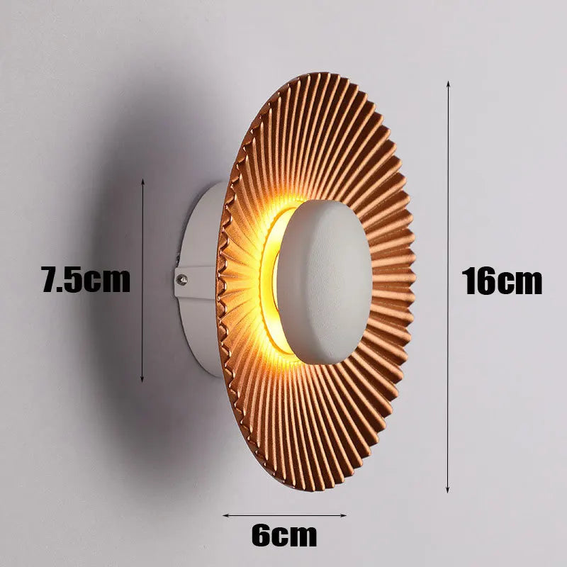 Moderne LED-Wandleuchte in Scheibenform für die Innendekoration - vue 9 sur 10