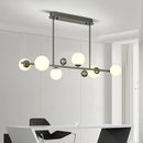 lustre d'intérieur moderne en métal et verre réglable