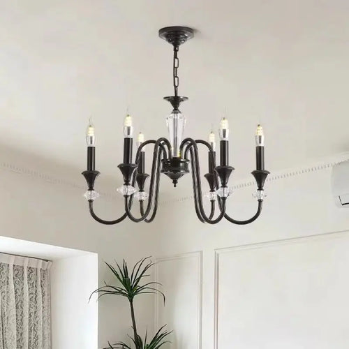 Kronleuchter aus Kristall im eleganten Retro-Design für stilvolle Innenbeleuchtung - vue 3 sur 11