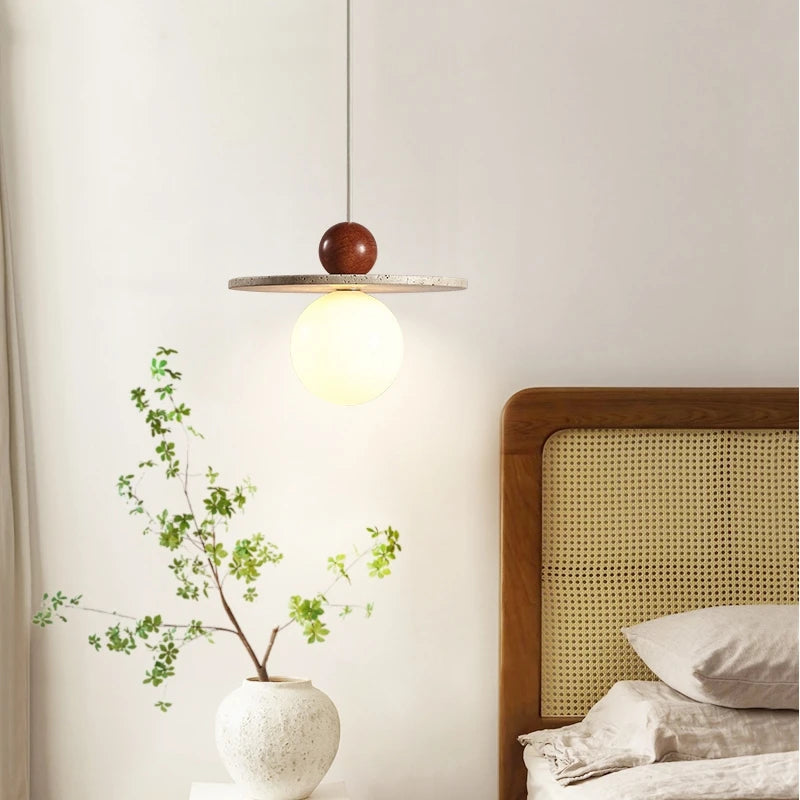 High Quality Cave Stone Hanging Light Glass Ball Ceiling Pendant Lamp Suspension Chandelier for Kitchen Island  Bedroom - vue 4 sur 7