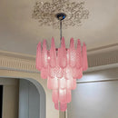 Pendelleuchte aus farbigem Glas mit dekorativem Blatt für ein stilvolles Interieur