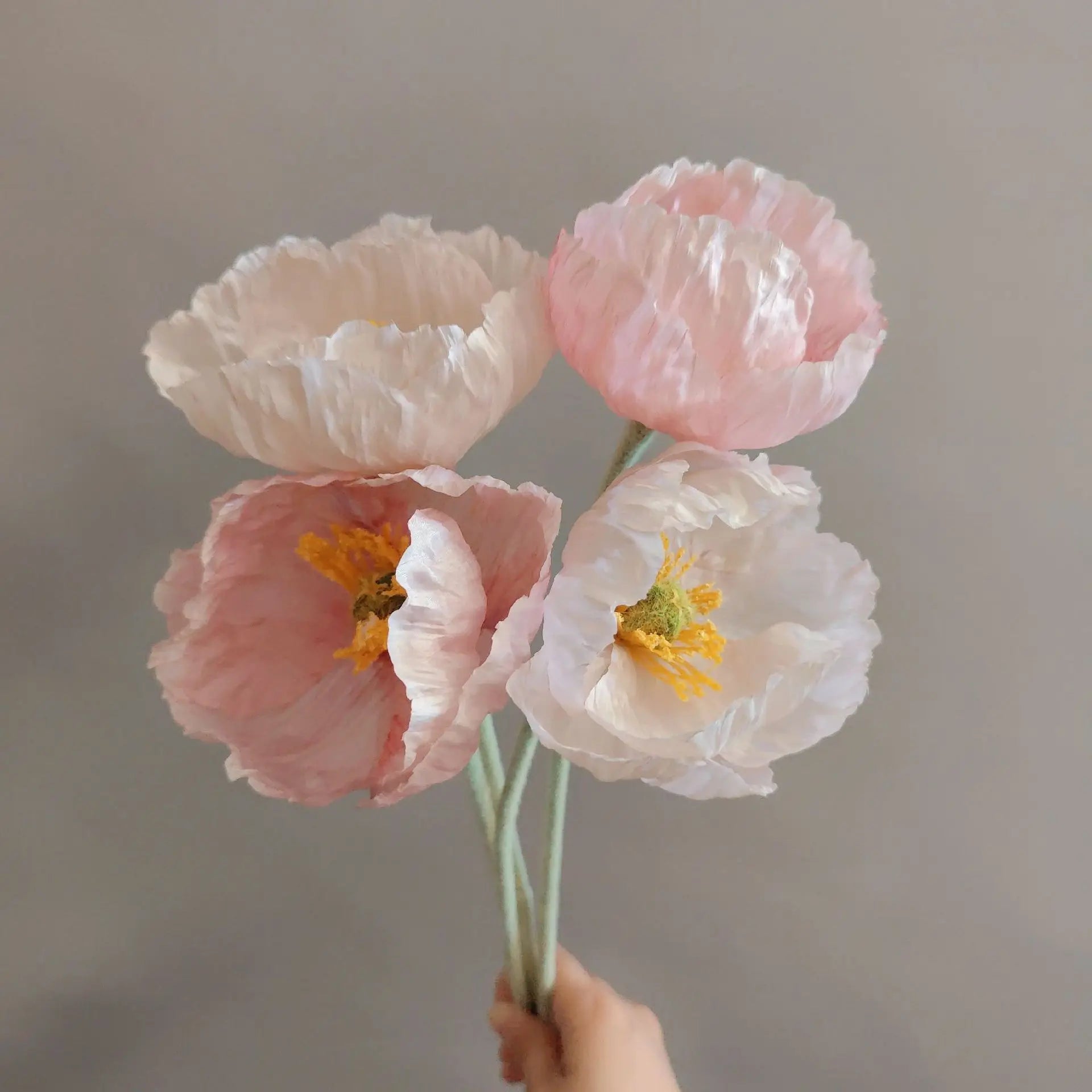 branche de fleurs artificielles pavot pour décoration et bricolage - vue 5 sur 10