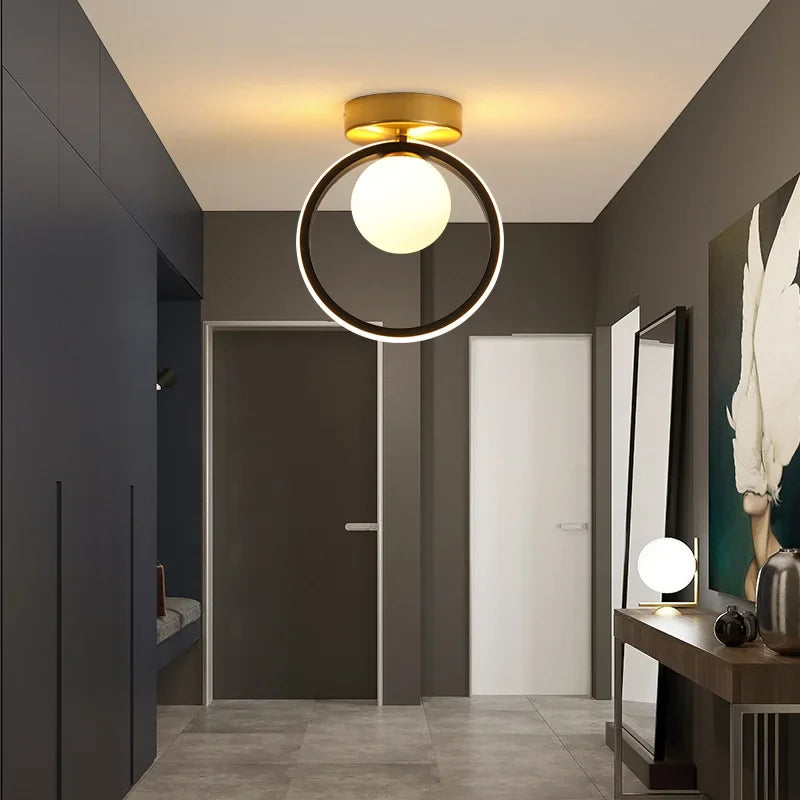 plafonnier led moderne en verre pour décoration intérieure et éclairage - vue 4 sur 10