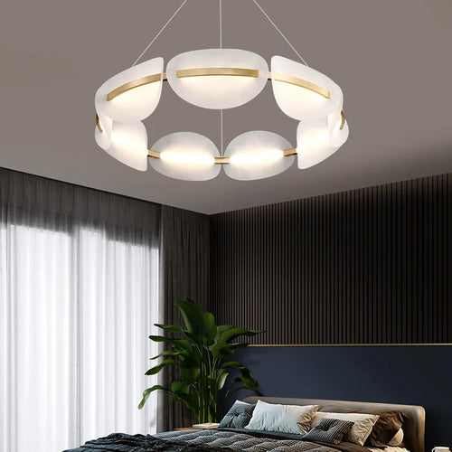 Pendelleuchte Art déco mit 3 Farbtemperaturen aus Acryl vom Designer - vue 4 sur 8