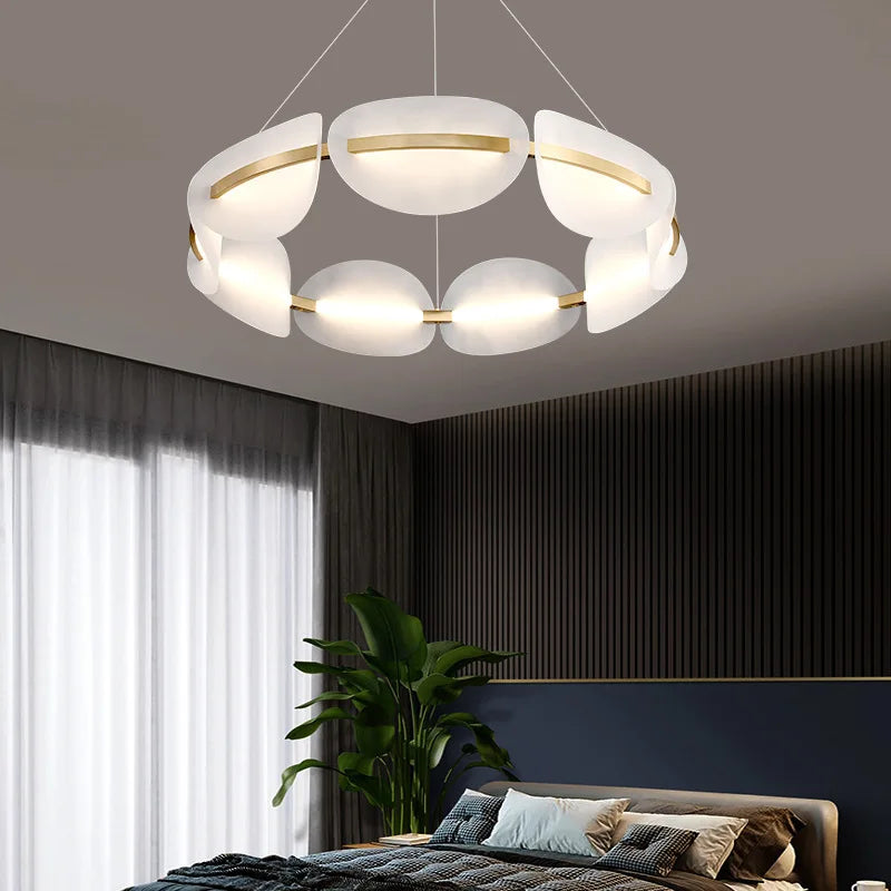 Pendelleuchte Art déco mit 3 Farbtemperaturen aus Acryl vom Designer - vue 3 sur 8
