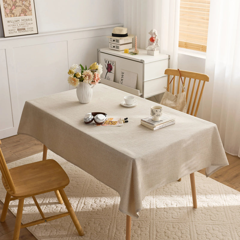 Nappe table japonaise unie polyester lavable élégante maison