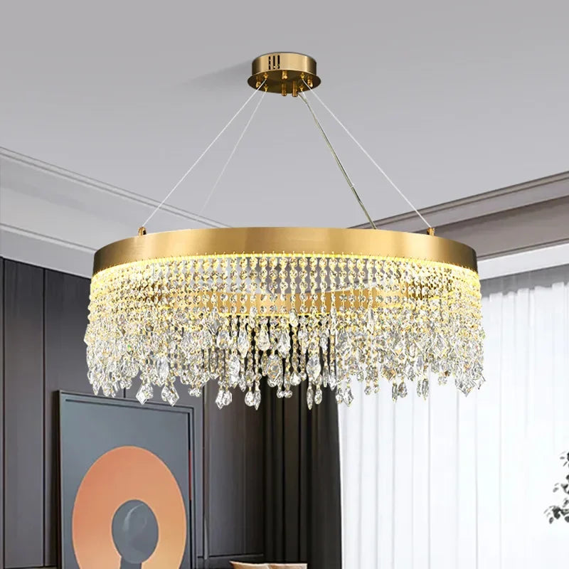plafonnier led moderne en cristal luminaire décoratif d'intérieur - vue 6 sur 14