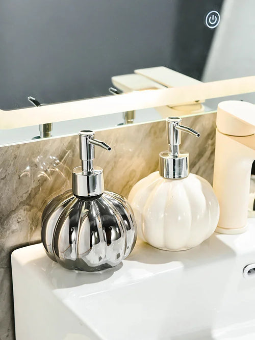 Keramik-Lotiondispenser für Duschgel und Shampoo - vue 2 sur 8