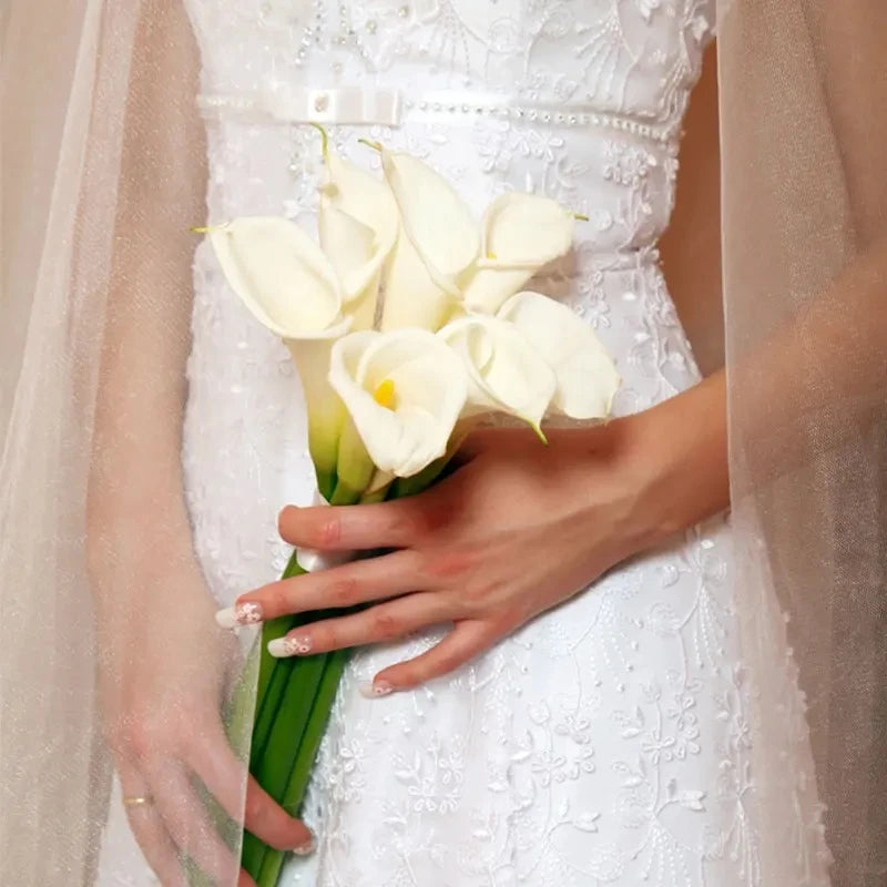 lot de fleurs artificielles lys calla pour mariage et décoration - vue 4 sur 17