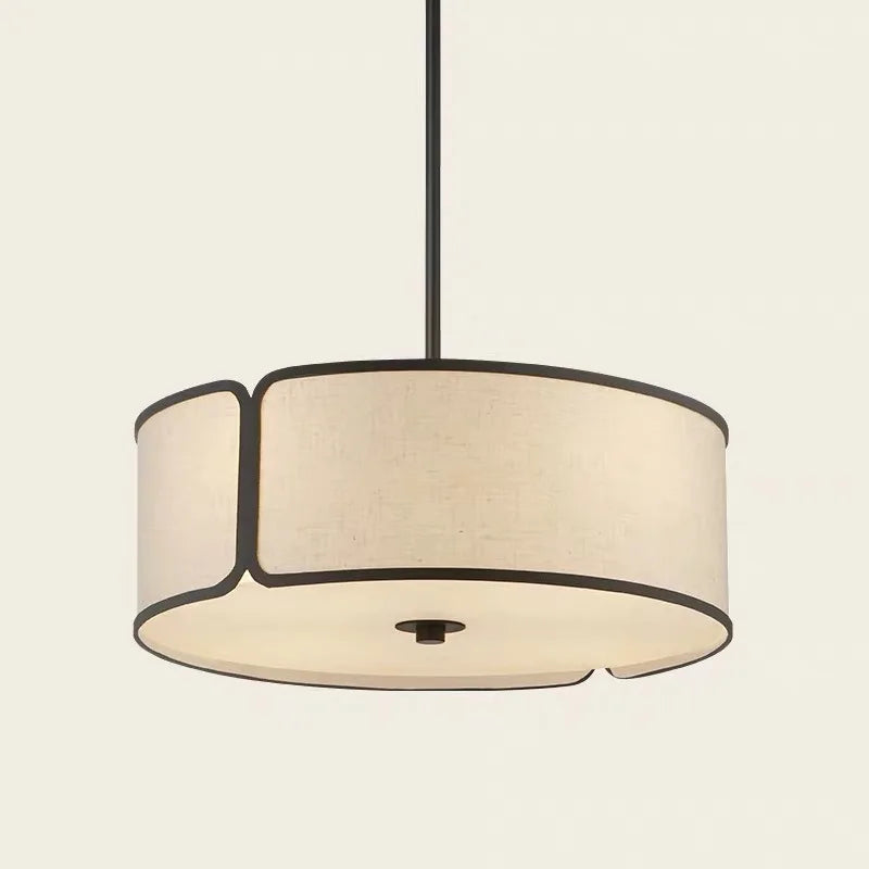 suspension Style chinois Zen circulaire tissu moderne rétro Simple salon étude Restaurant boutique décoration - vue 5 sur 7