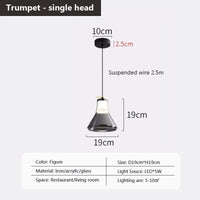 LED-Pendelleuchte aus Glas im nordischen minimalistischen Design