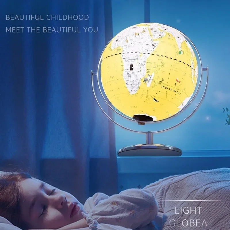 globe lumineux éducatif carte du monde décoration géographie - vue 5 sur 19