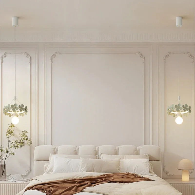 Nordique crème vent chambre chevet applique moderne salon créatif fleur Table lustre couloir balcon lampe décorative - vue 6 sur 12